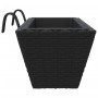 Jardineras con ganchos 2 unidades ratán sintético negro de , Maceteros y jardineras - Ref: Foro24-366398, Precio: 45,36 €, De...