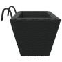 Jardineras con ganchos 2 unidades ratán sintético negro de , Maceteros y jardineras - Ref: Foro24-366401, Precio: 53,36 €, De...