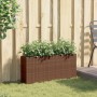 Planter with 2 brown synthetic rattan pots 90x20x40 cm by , Pots and planters - Ref: Foro24-366408, Price: 60,54 €, Discount: %