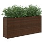 Planter with 2 brown synthetic rattan pots 90x20x40 cm by , Pots and planters - Ref: Foro24-366408, Price: 60,54 €, Discount: %