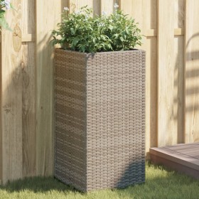 Pflanzgefäß aus grauem synthetischem Rattan 40x40x80 cm von , Töpfe und Pflanzgefäße - Ref: Foro24-366415, Preis: 70,99 €, Ra...