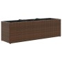 Planter with 3 brown synthetic rattan pots 105x30x32 cm by , Pots and planters - Ref: Foro24-366417, Price: 59,99 €, Discount: %