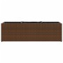 Planter with 3 brown synthetic rattan pots 105x30x32 cm by , Pots and planters - Ref: Foro24-366417, Price: 62,62 €, Discount: %