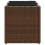 Planter with 3 brown synthetic rattan pots 105x30x32 cm by , Pots and planters - Ref: Foro24-366417, Price: 62,62 €, Discount: %