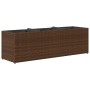 Planter with 3 brown synthetic rattan pots 105x30x32 cm by , Pots and planters - Ref: Foro24-366417, Price: 62,62 €, Discount: %