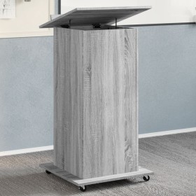 Gray Sonoma wood music stand with wheels and drawer 55x55x107 cm by , Desks - Ref: Foro24-848029, Price: 134,21 €, Discount: %