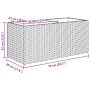 Garten-Pflanzgefäß mit 2 schwarzen PE-Rattan-Blumentöpfen 72x30x32 cm. von , Töpfe und Pflanzgefäße - Ref: Foro24-366422, Pre...