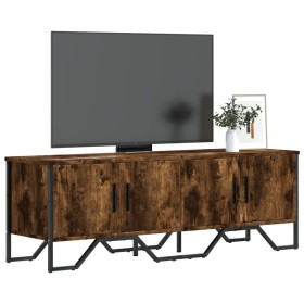 Engineered wood TV stand in smoked oak, 122x34x41 cm by , TV Furniture - Ref: Foro24-848586, Price: 88,99 €, Discount: %