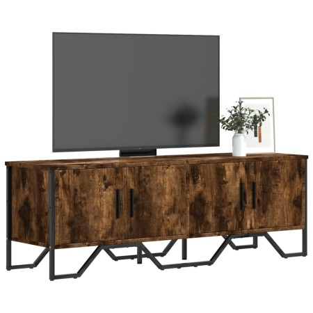 Engineered wood TV stand in smoked oak, 122x34x41 cm by , TV Furniture - Ref: Foro24-848586, Price: 76,90 €, Discount: %