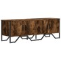 Engineered wood TV stand in smoked oak, 122x34x41 cm by , TV Furniture - Ref: Foro24-848586, Price: 76,90 €, Discount: %