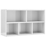 Glossy white plywood shelf/sideboard 50x25x80 cm by vidaXL, Bookcases and shelves - Ref: Foro24-800168, Price: 42,47 €, Disco...