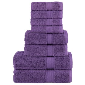 Juego de toallas 8 piezas 100% algodón morado 600 gsm de , Toallas - Ref: Foro24-137545, Precio: 43,99 €, Descuento: %