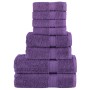 Juego de toallas 8 piezas 100% algodón morado 600 gsm de , Toallas - Ref: Foro24-137545, Precio: 43,96 €, Descuento: %