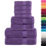 Juego de toallas 8 piezas 100% algodón morado 600 gsm de , Toallas - Ref: Foro24-137545, Precio: 43,96 €, Descuento: %