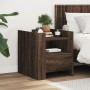 Engineered wood brown oak bedside table 45x50x50 cm by , Nightstands - Ref: Foro24-848282, Price: 74,34 €, Discount: %