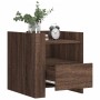 Engineered wood brown oak bedside table 45x50x50 cm by , Nightstands - Ref: Foro24-848282, Price: 74,34 €, Discount: %