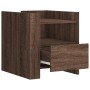 Engineered wood brown oak bedside table 45x50x50 cm by , Nightstands - Ref: Foro24-848282, Price: 74,34 €, Discount: %