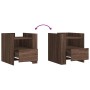 Engineered wood brown oak bedside table 45x50x50 cm by , Nightstands - Ref: Foro24-848282, Price: 74,34 €, Discount: %