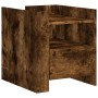 Mesita de noche madera de ingeniería roble ahumado 45x50x50 cm de , Mesitas de noche - Ref: Foro24-848280, Precio: 79,73 €, D...