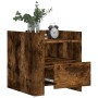 Engineered wood smoked oak bedside table 45x50x50 cm by , Nightstands - Ref: Foro24-848280, Price: 79,73 €, Discount: %