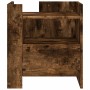 Mesita de noche madera de ingeniería roble ahumado 45x50x50 cm de , Mesitas de noche - Ref: Foro24-848280, Precio: 79,73 €, D...