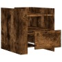 Engineered wood smoked oak bedside table 45x50x50 cm by , Nightstands - Ref: Foro24-848280, Price: 79,73 €, Discount: %