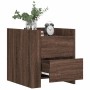 Engineered wood brown oak bedside table 45x50x50 cm by , Nightstands - Ref: Foro24-848289, Price: 76,02 €, Discount: %