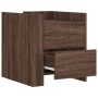 Engineered wood brown oak bedside table 45x50x50 cm by , Nightstands - Ref: Foro24-848289, Price: 76,02 €, Discount: %