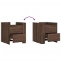 Engineered wood brown oak bedside table 45x50x50 cm by , Nightstands - Ref: Foro24-848289, Price: 76,02 €, Discount: %