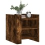 Engineered wood smoked oak bedside table 45x50x50 cm by , Nightstands - Ref: Foro24-848294, Price: 65,40 €, Discount: %