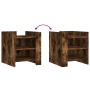 Engineered wood smoked oak bedside table 45x50x50 cm by , Nightstands - Ref: Foro24-848294, Price: 65,40 €, Discount: %