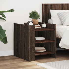 Engineered wood brown oak bedside table 45x50x50 cm by , Nightstands - Ref: Foro24-848296, Price: 67,11 €, Discount: %