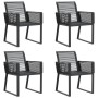 Garden chairs 4 units black synthetic rattan by , Garden chairs - Ref: Foro24-4008114, Price: 257,99 €, Discount: %