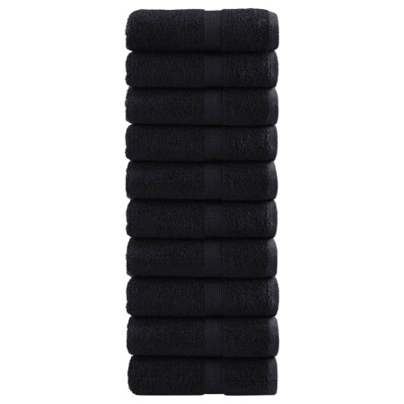 Toallas 10 unidades 100% algodón negro 30x30 cm 600 gsm de , Toallas - Ref: Foro24-137421, Precio: 25,65 €, Descuento: %