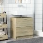 Armario de lavabo madera de ingeniería roble Sonoma 59x37x59 cm de , Muebles de baño - Ref: Foro24-848110, Precio: 85,66 €, D...