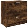 Engineered wood smoked oak sink cabinet 59x37x59 cm by , Bathroom furniture - Ref: Foro24-848112, Price: 85,66 €, Discount: %