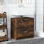 Engineered wood smoked oak sink cabinet 59x37x59 cm by , Bathroom furniture - Ref: Foro24-848112, Price: 85,66 €, Discount: %