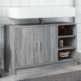 Engineered wood gray Sonoma sink cabinet 90x29x55 cm by , Bathroom furniture - Ref: Foro24-848127, Price: 80,19 €, Discount: %