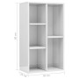 Glossy white plywood shelf/sideboard 50x25x80 cm by vidaXL, Bookcases and shelves - Ref: Foro24-800168, Price: 42,47 €, Disco...