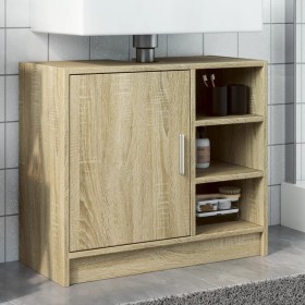 Engineered wood bathroom cabinet in Sonoma oak, 63x29x55 cm by , Bathroom furniture - Ref: Foro24-848131, Price: 60,67 €, Dis...