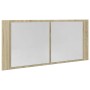 Armario y espejo LED madera ingeniería roble Sonoma 100x12x45cm de , Tocadores de baño - Ref: Foro24-849644, Precio: 88,99 €,...