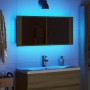 Armario y espejo LED madera ingeniería roble Sonoma 100x12x45cm de , Tocadores de baño - Ref: Foro24-849644, Precio: 89,07 €,...