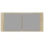 Armario y espejo LED madera ingeniería roble Sonoma 100x12x45cm de , Tocadores de baño - Ref: Foro24-849644, Precio: 88,99 €,...