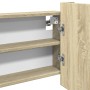 Armario y espejo LED madera ingeniería roble Sonoma 100x12x45cm de , Tocadores de baño - Ref: Foro24-849644, Precio: 89,07 €,...