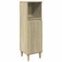 Armario de baño madera contrachapada roble Sonoma 30x30x100 cm de , Tocadores de baño - Ref: Foro24-849659, Precio: 56,81 €, ...