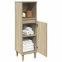 Armario de baño madera contrachapada roble Sonoma 30x30x100 cm de , Tocadores de baño - Ref: Foro24-849659, Precio: 56,81 €, ...