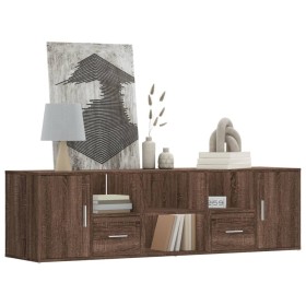 Engineered wood corner furniture, brown oak, 160x40x45 cm by , Closets and storage - Ref: Foro24-3307825, Price: 160,99 €, Di...