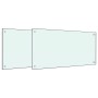 Kitchen splashbacks 2 units white tempered glass 80x50 cm by , Kitchen tools and utensils - Ref: Foro24-3315787, Price: 65,64...