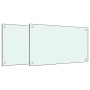 Kitchen splashbacks 2 units white tempered glass 70x60 cm by , Kitchen tools and utensils - Ref: Foro24-3315785, Price: 67,83...