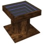 Mesa de centro y LED madera ingeniería roble ahumado 50x50x45cm de , Mesas de centro - Ref: Foro24-847564, Precio: 109,24 €, ...